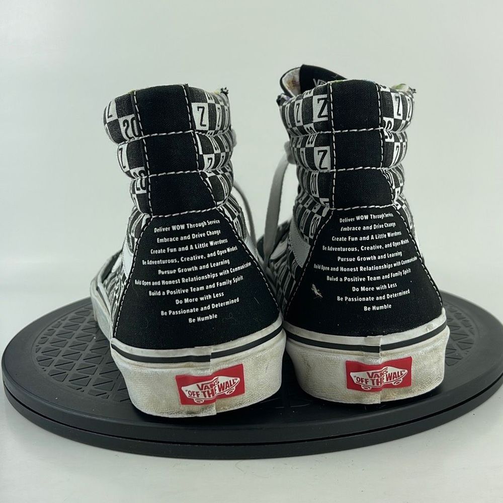 Vans Sk8-Hi Black/White Suede Canvas Athletic Skates Shoes Men’s Size 10.5 - Picture 6 of 12